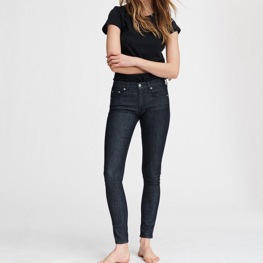 Rag & Bone Mid Rise Skinny Jeans
